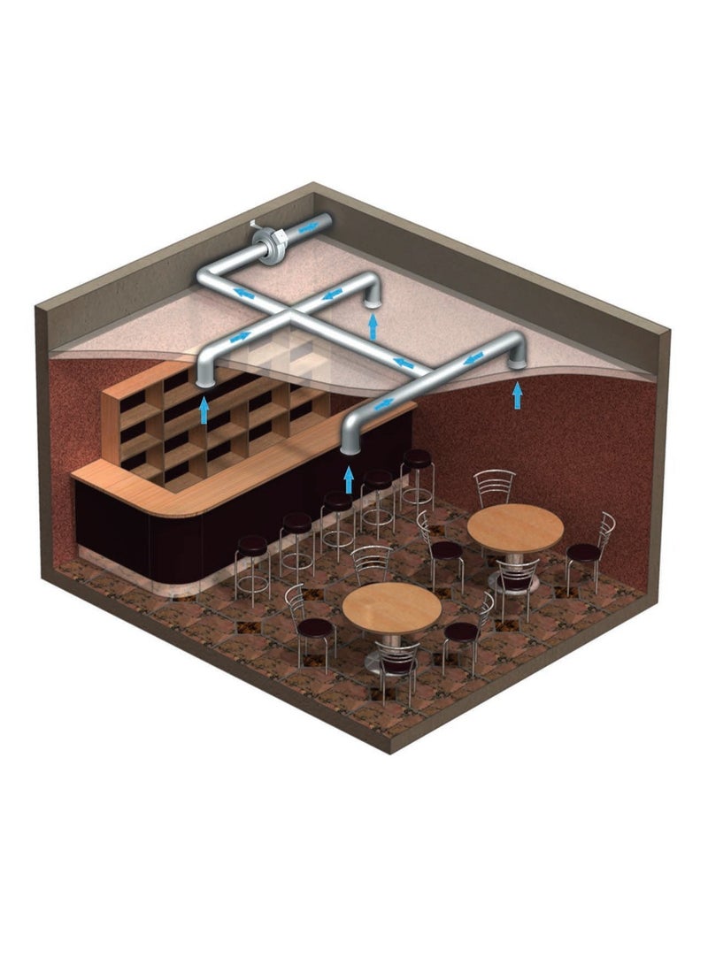 ونتس مروحة تهوية طرد مركزي داخلية من نوع VENTS VKMz 100، بغلاف مجلفن - Image 5